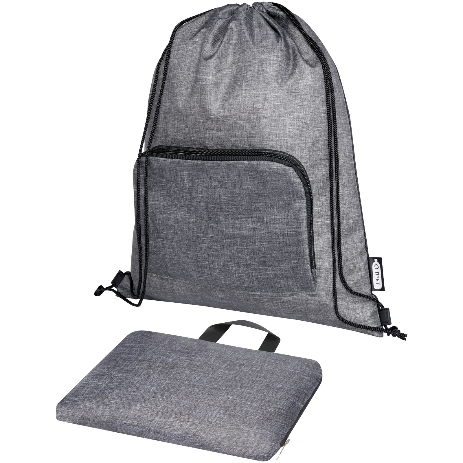 Ash recycled foldable drawstring bag 7L