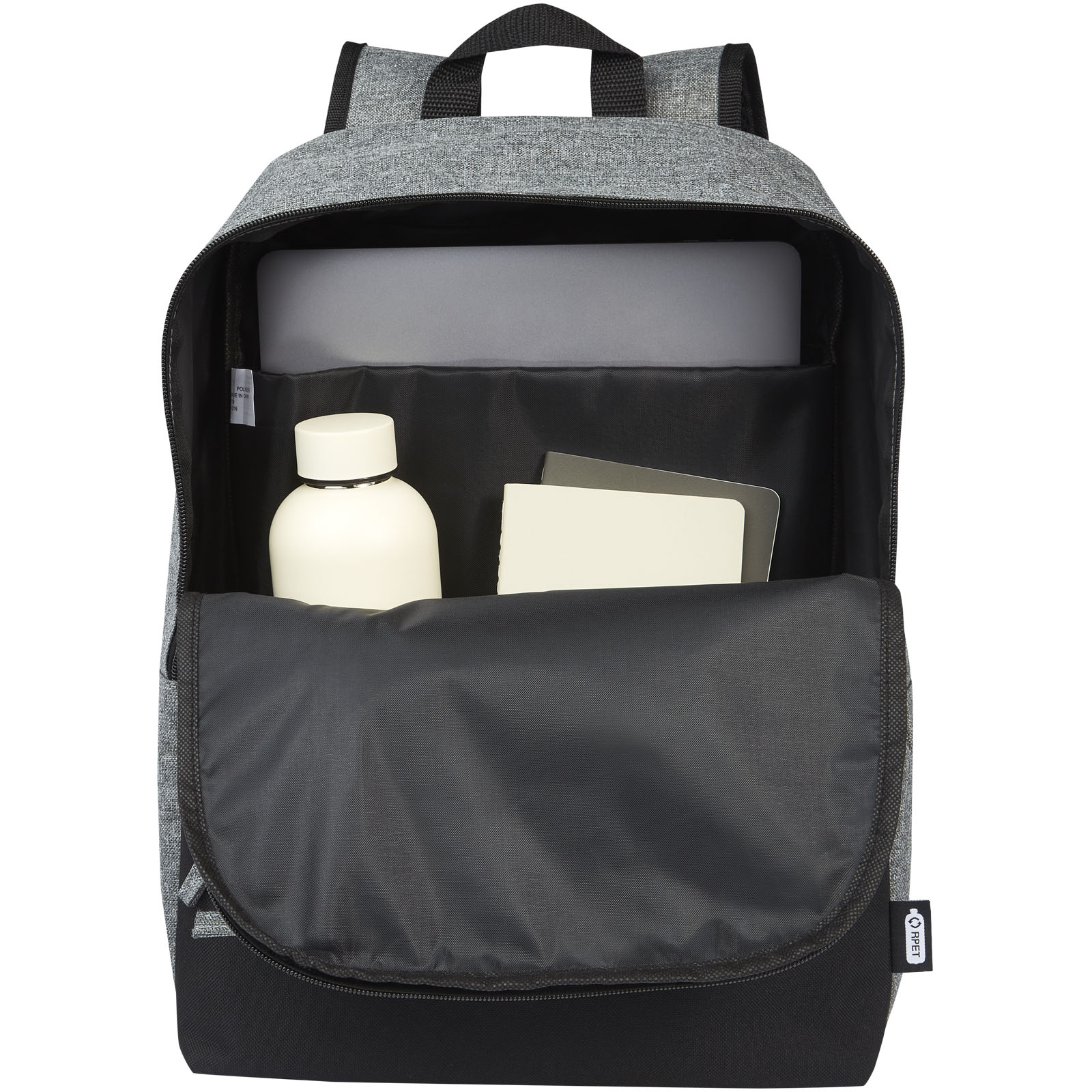 Reclaim 15″ GRS recycled two-tone laptop backpack 14L