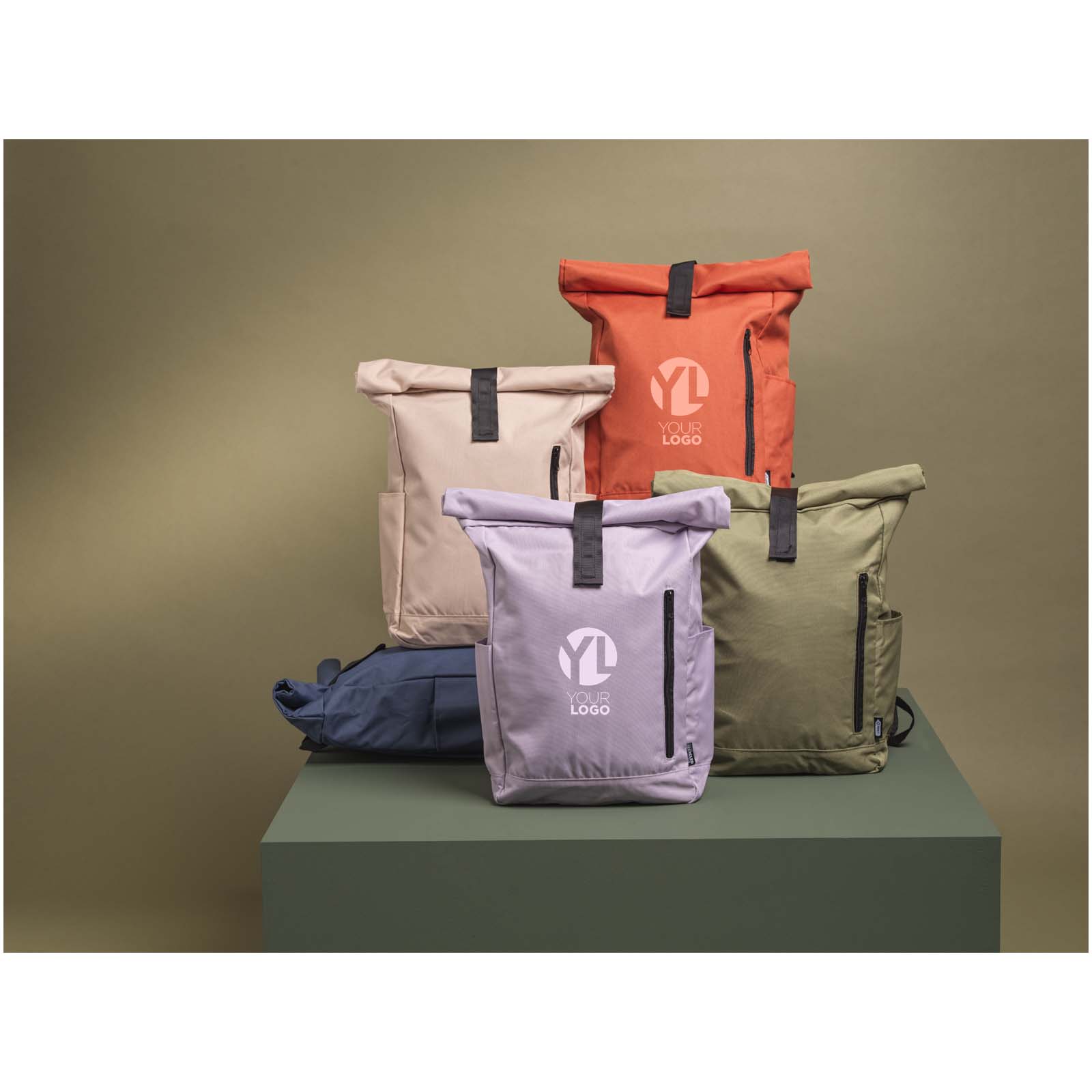 Byron 15.6″ GRS RPET roll-top backpack 18L