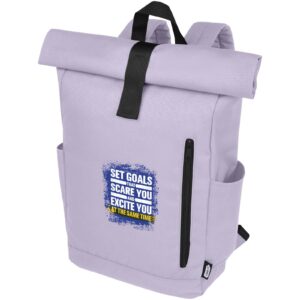 Byron 15.6″ GRS RPET roll-top backpack 18L
