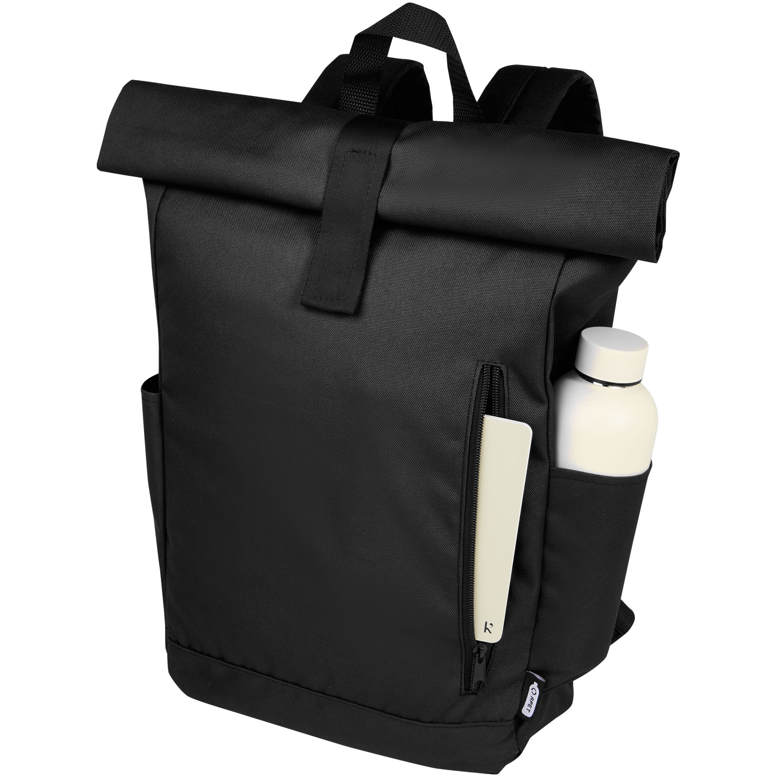 Byron 15.6″ GRS RPET roll-top backpack 18L