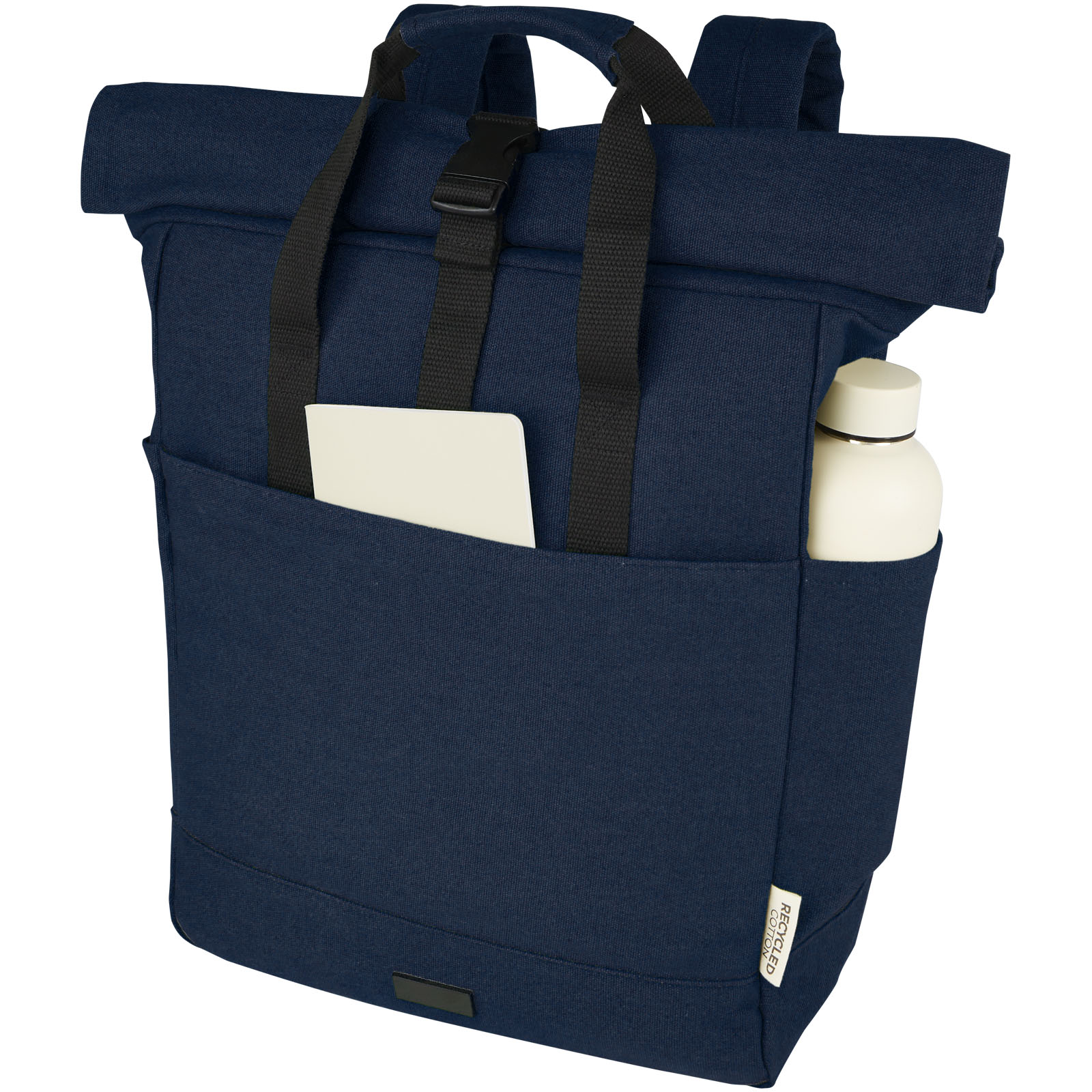 Joey 15” GRS recycled canvas rolltop laptop backpack 15L
