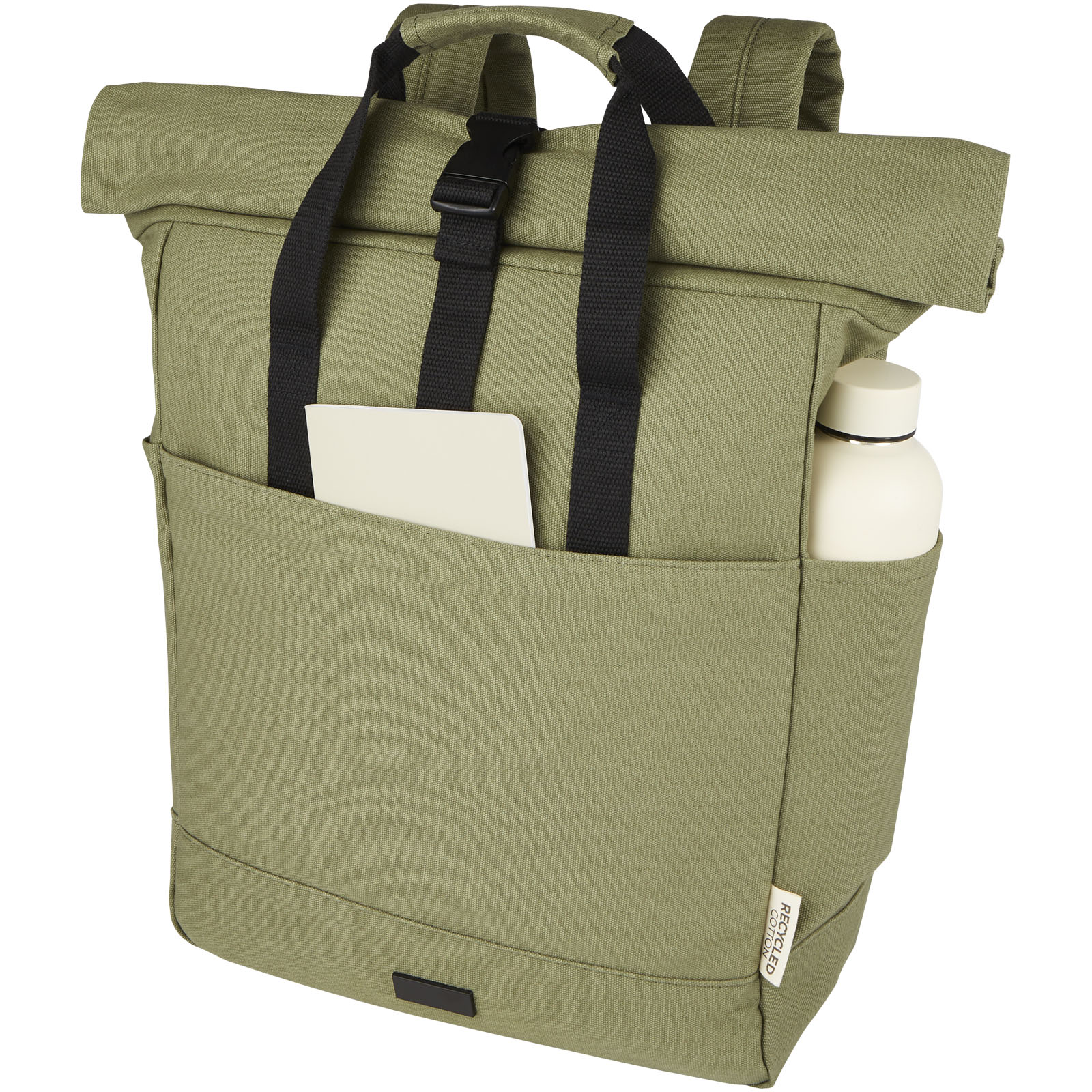 Joey 15” GRS recycled canvas rolltop laptop backpack 15L