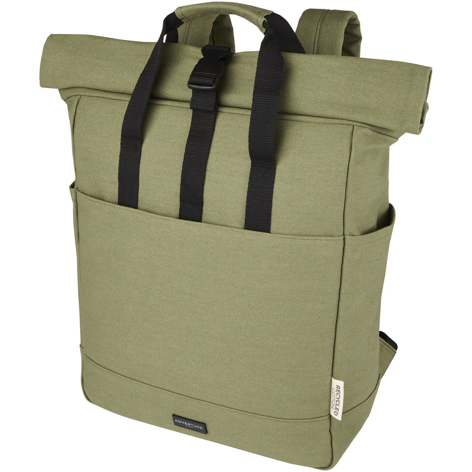 Joey 15” GRS recycled canvas rolltop laptop backpack 15L