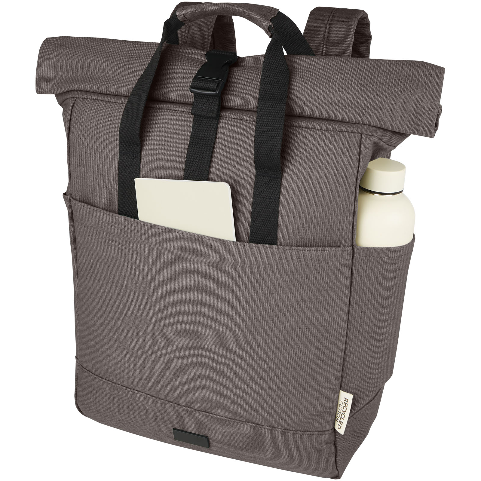 Joey 15” GRS recycled canvas rolltop laptop backpack 15L