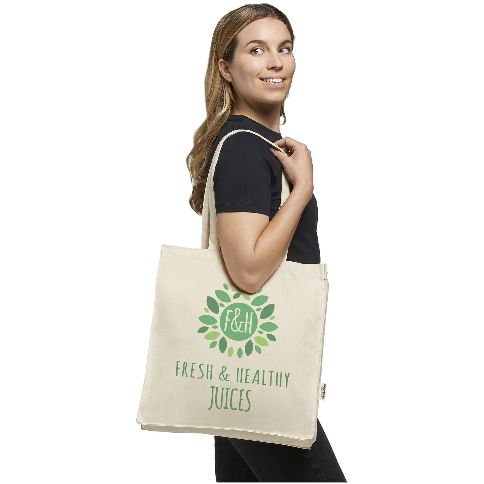 Odessa 220 g/m² GRS recycled tote bag 13L