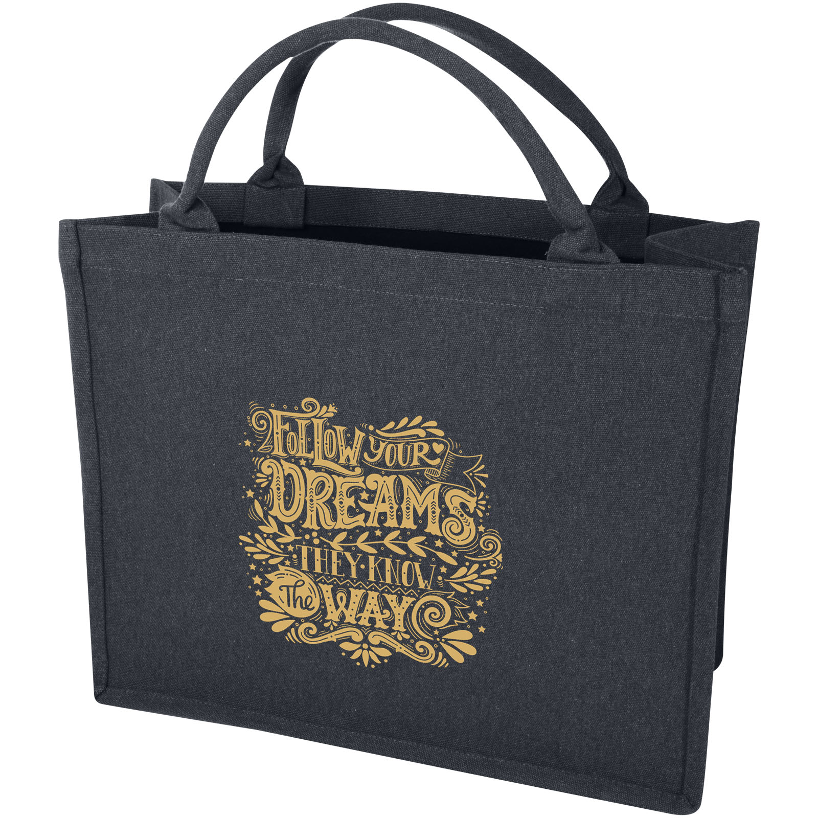 Trace 500 g/m² Aware™ recycled book tote bag