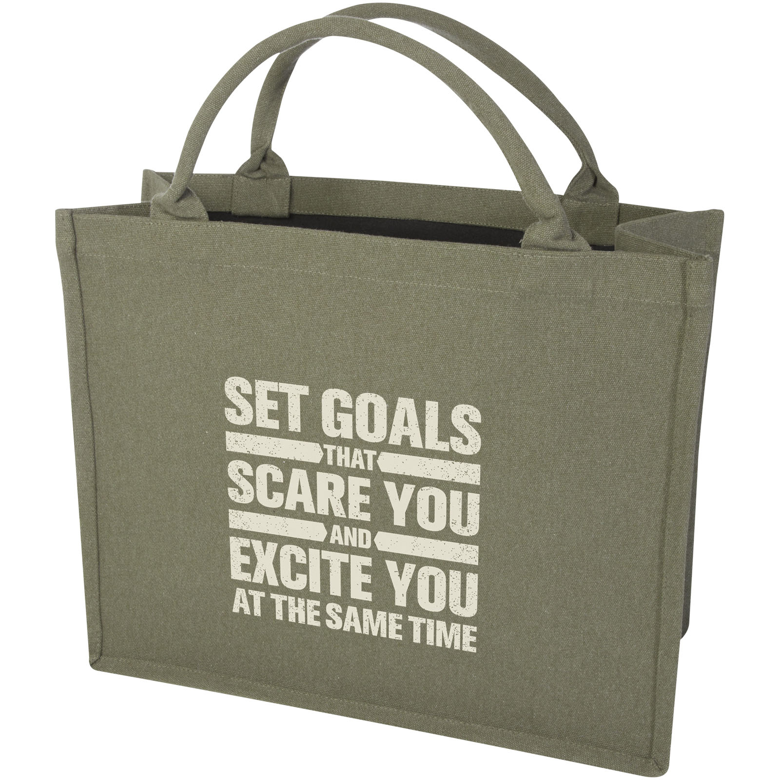Trace 500 g/m² Aware™ recycled book tote bag