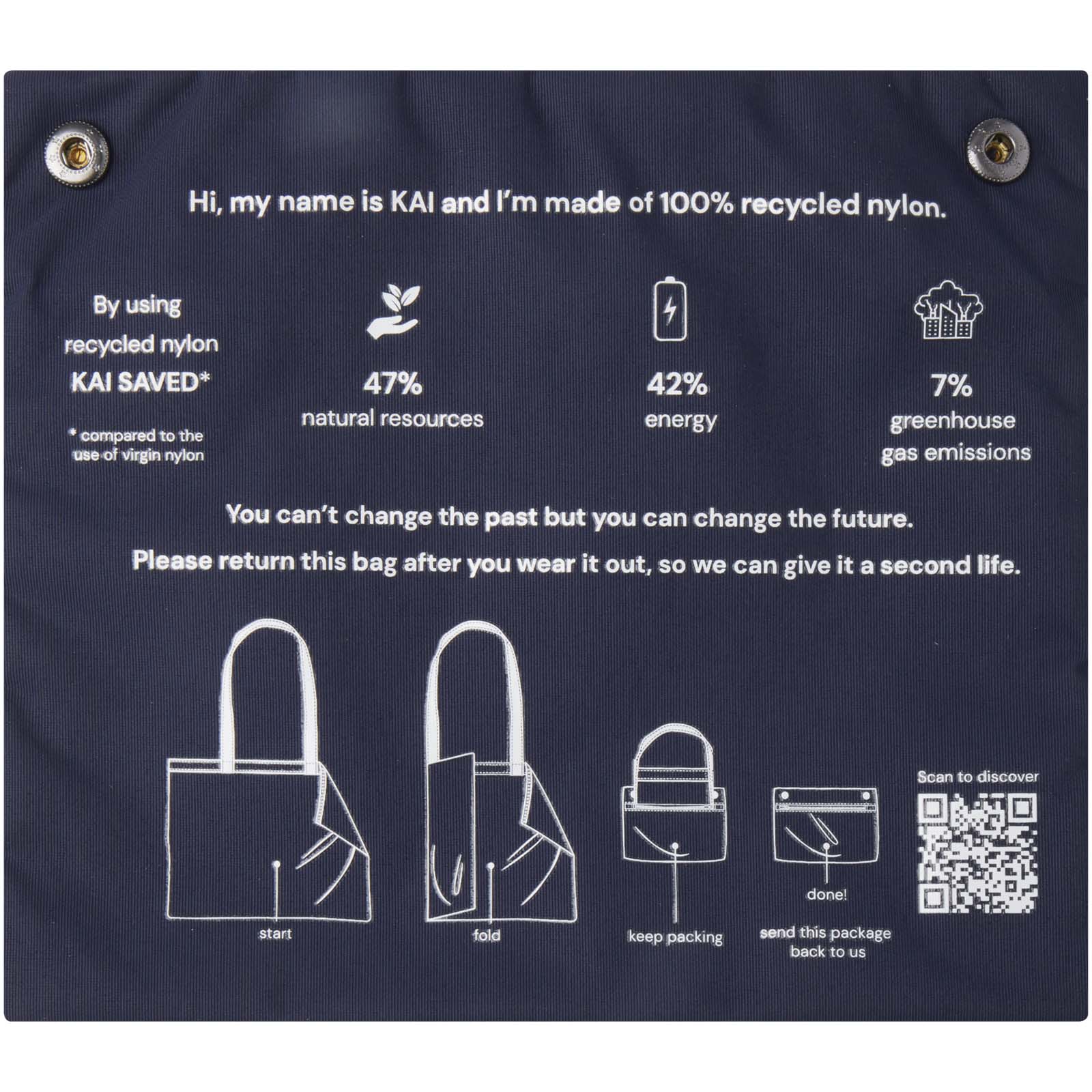 Kai GRS recycled circular tote bag