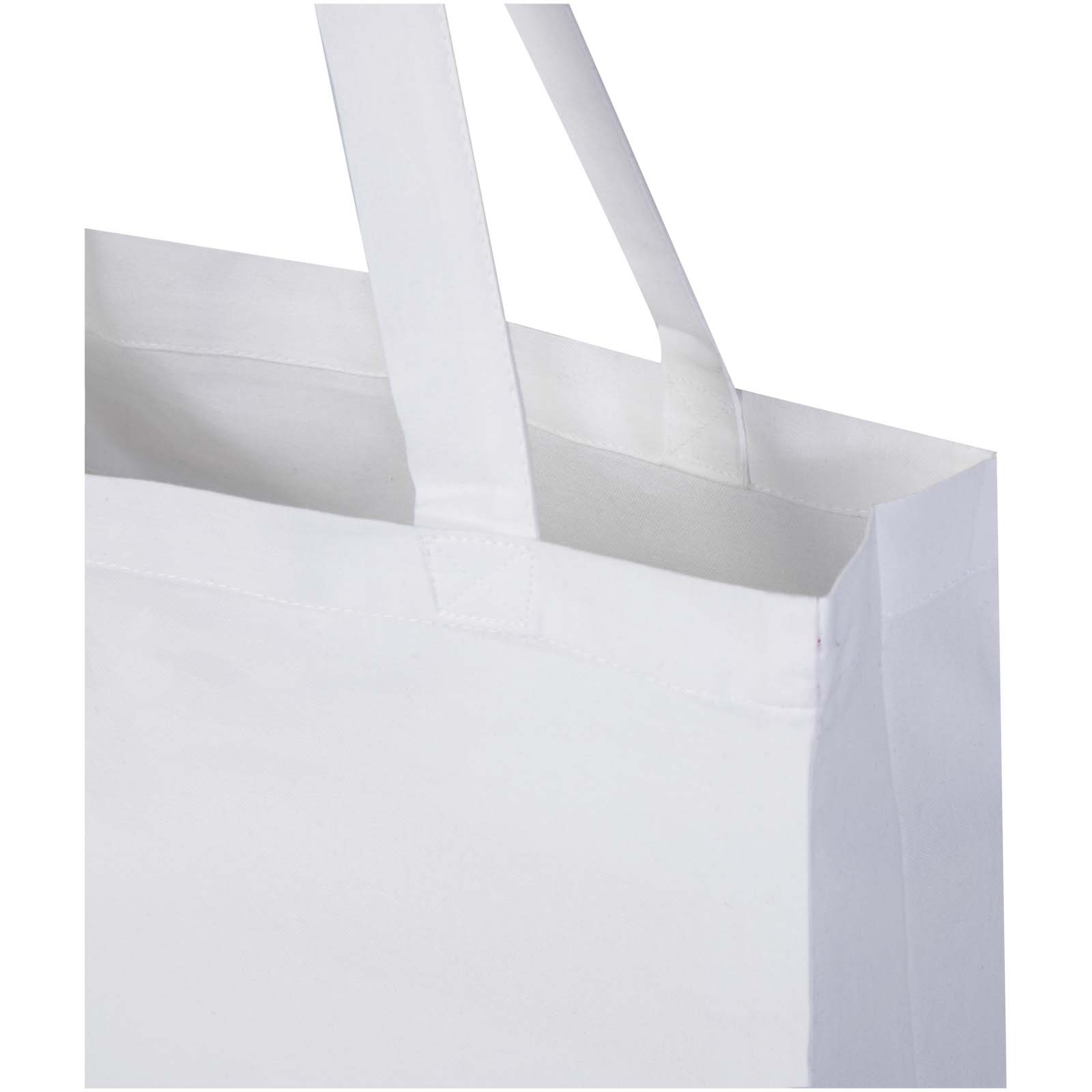 Madras 140 g/m² GRS recycled cotton gusset tote bag 12L