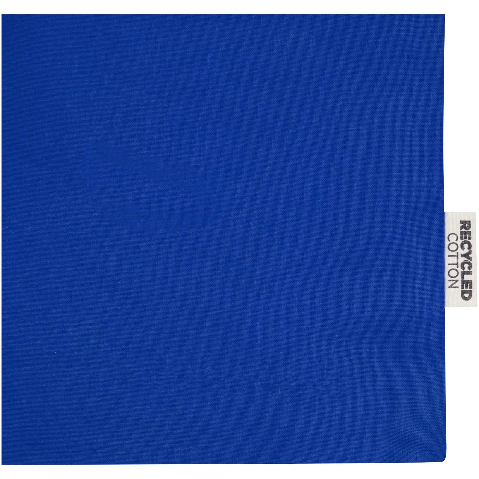 Madras 140 g/m² GRS recycled cotton gusset tote bag 12L