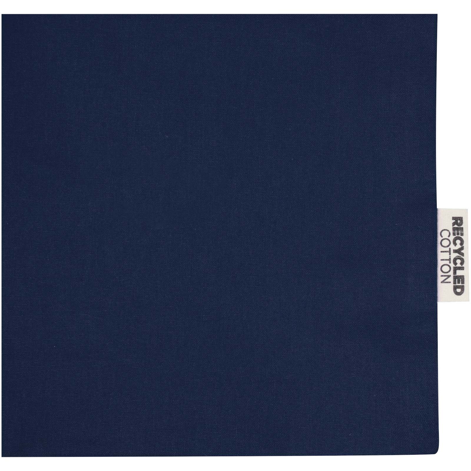 Madras 140 g/m² GRS recycled cotton gusset tote bag 12L