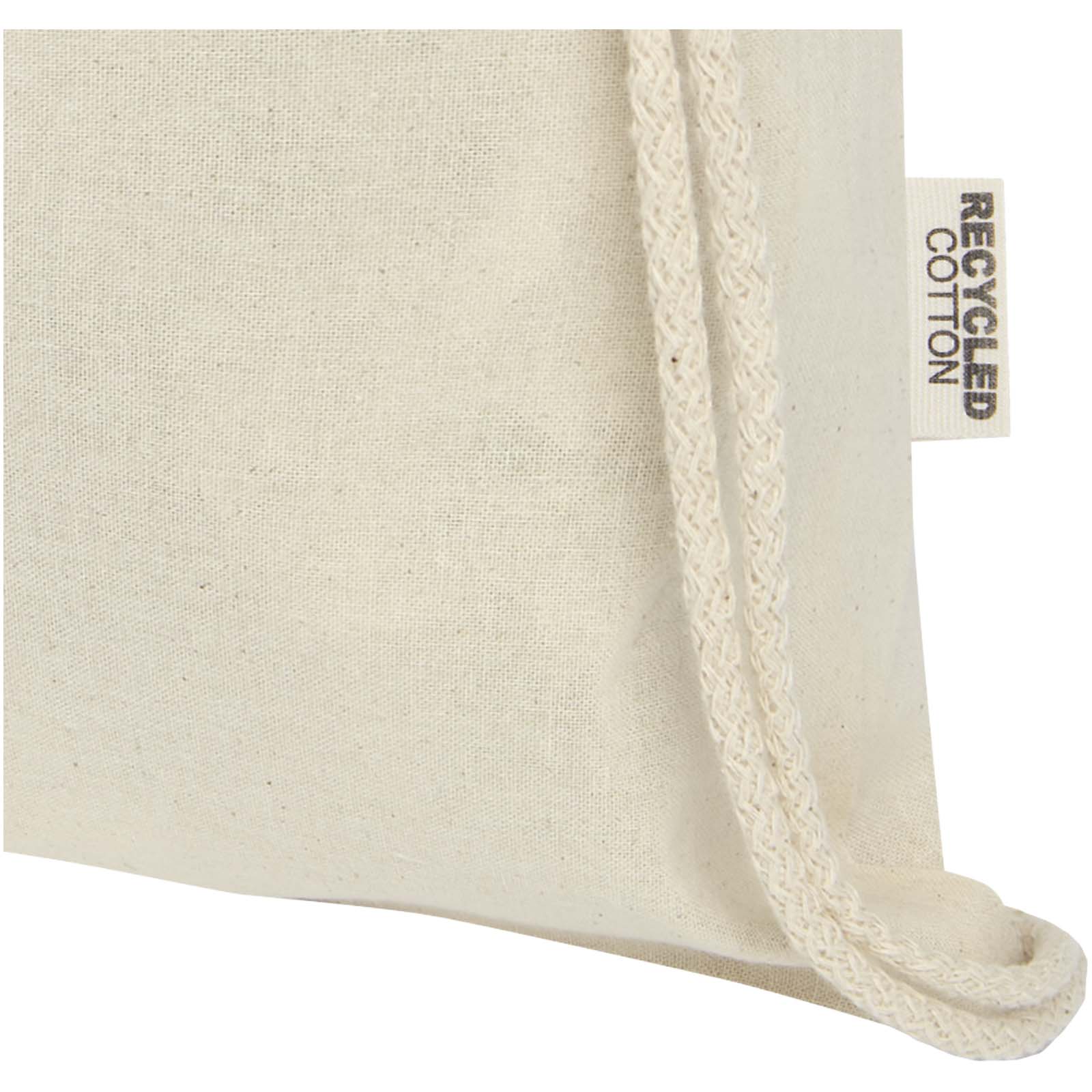 Oregon 140 g/m² GRS recycled cotton drawstring bag