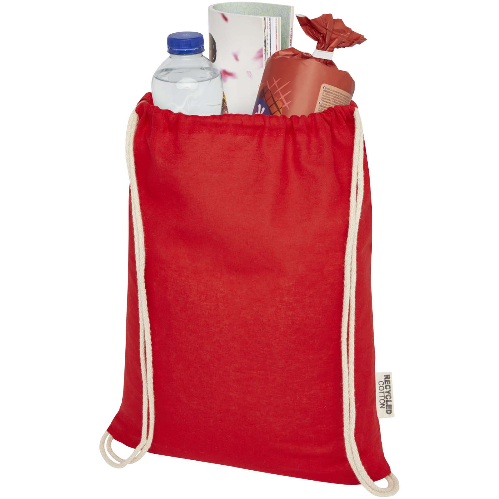 Oregon 140 g/m² GRS recycled cotton drawstring bag