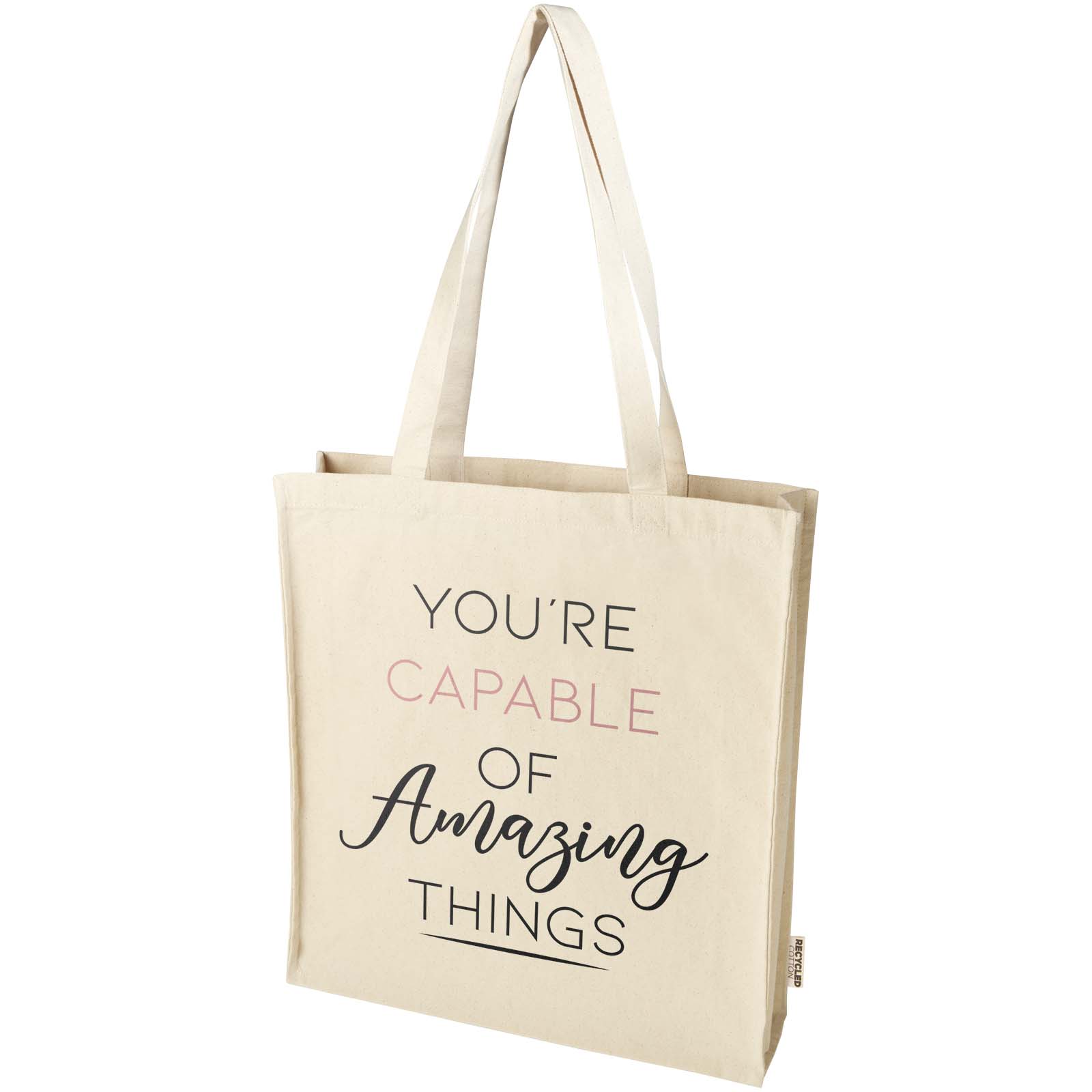 Florida 270 g/m² GRS recycled gusset tote bag 14L