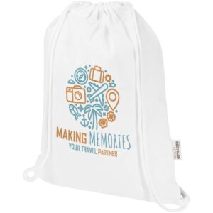 Oregon Blend 140 g/m² GRS recycled drawstring bag 5L