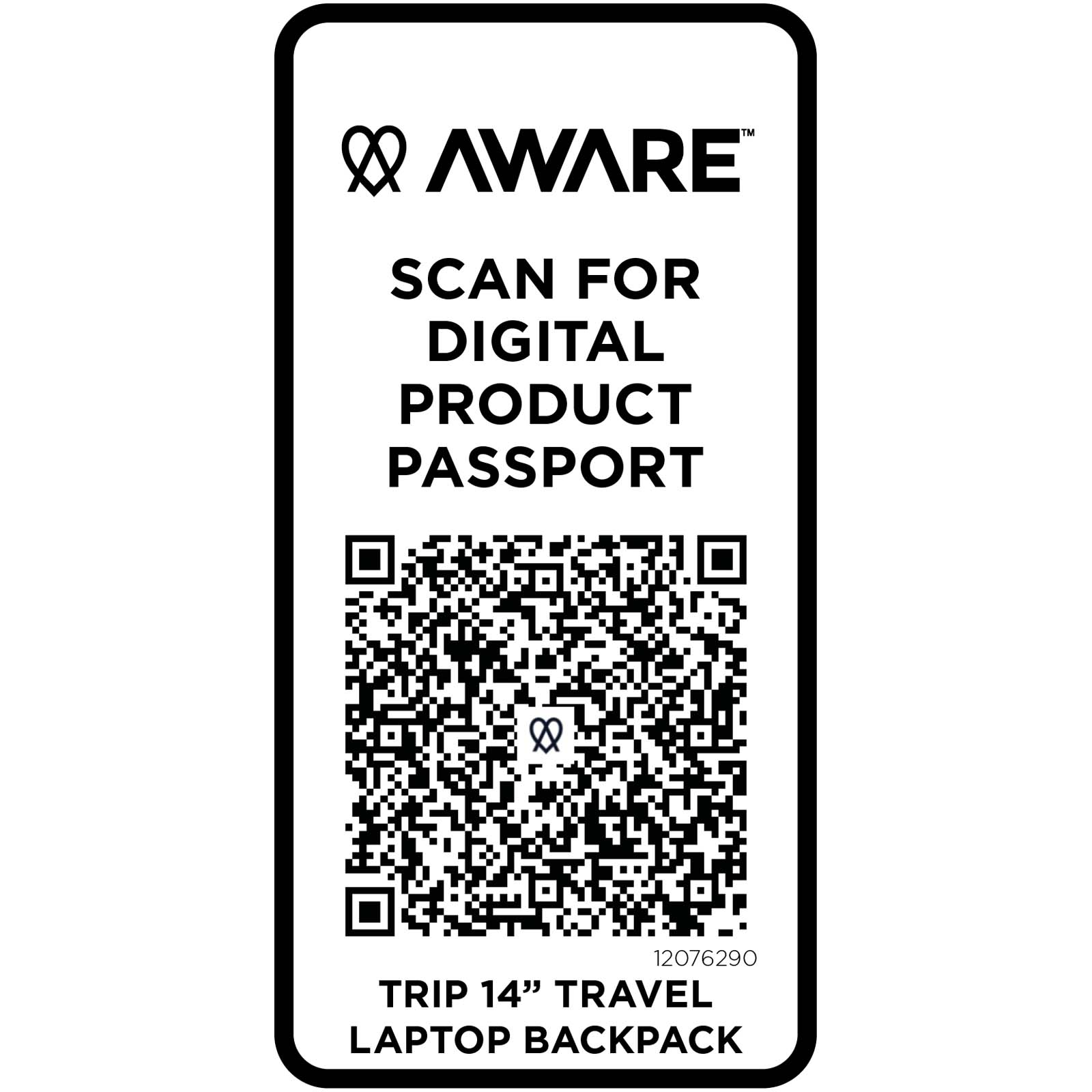 Trip 14” Aware™ recycled travel laptop backpack 9L