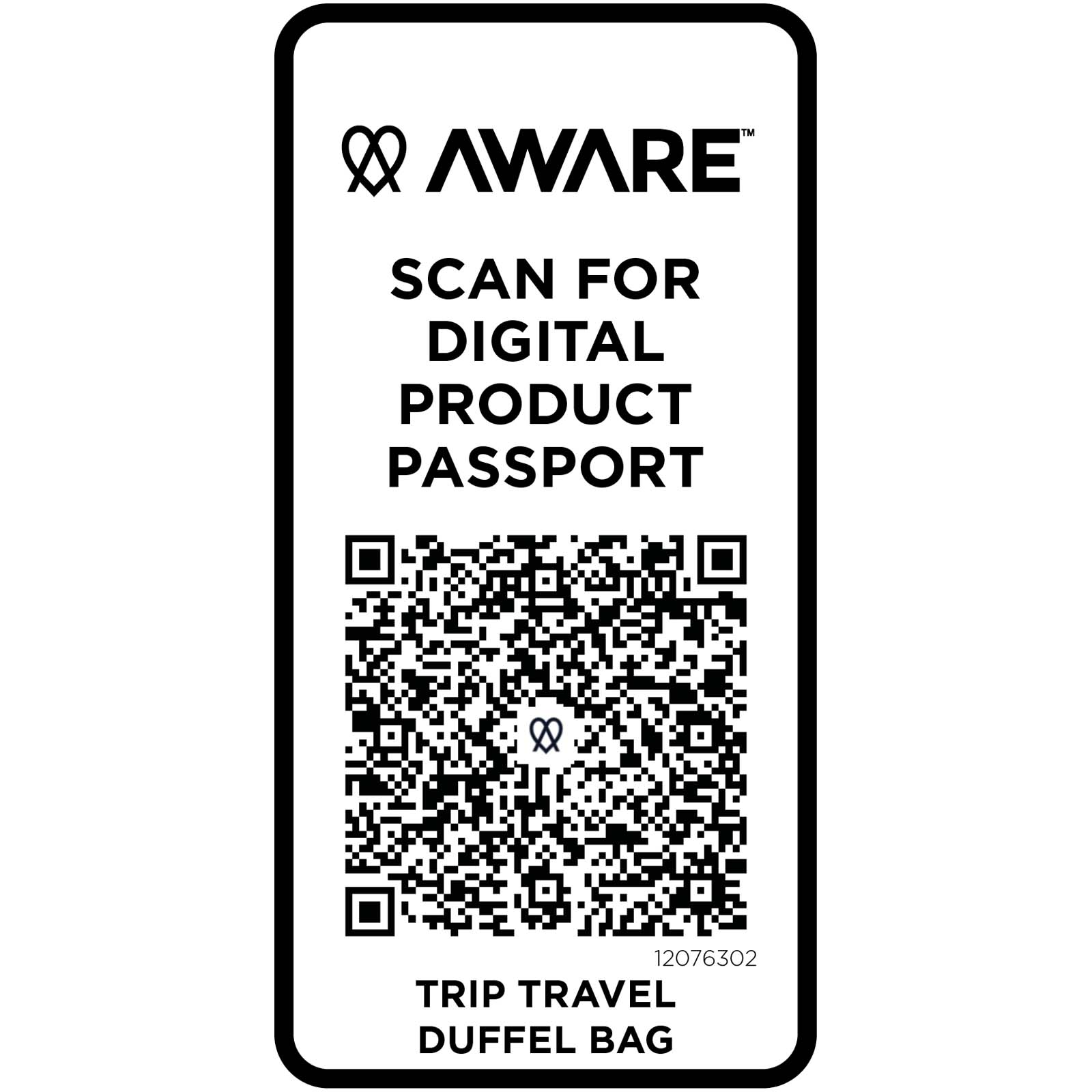 Trip Aware™ recycled travel duffel bag 42L