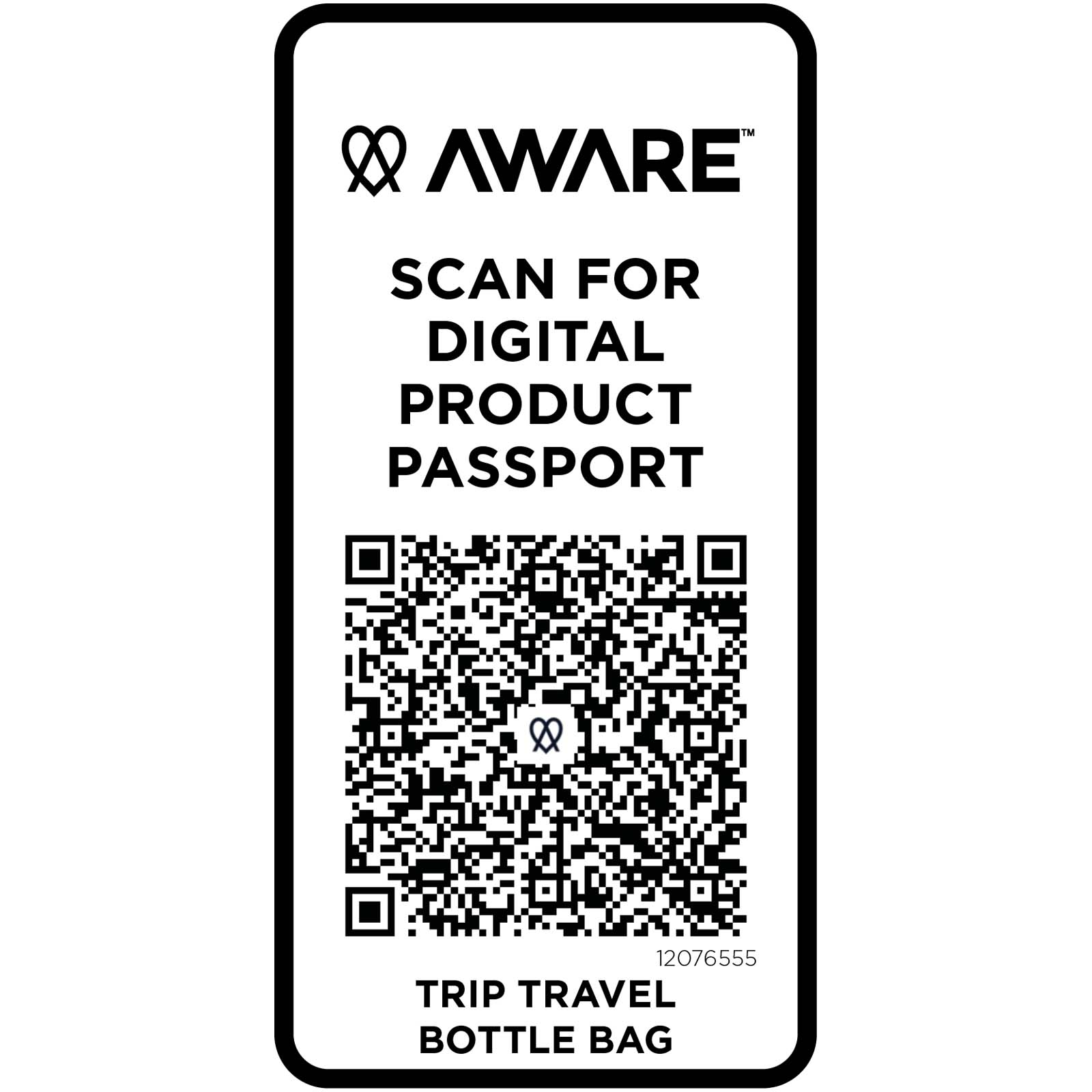 Trip Aware™ recycled travel bottle bag 2L