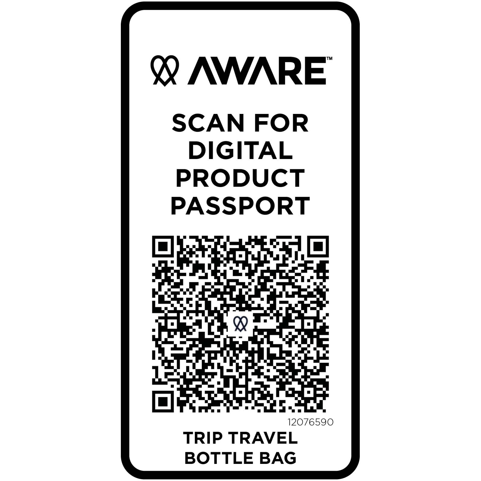 Trip Aware™ recycled travel bottle bag 2L