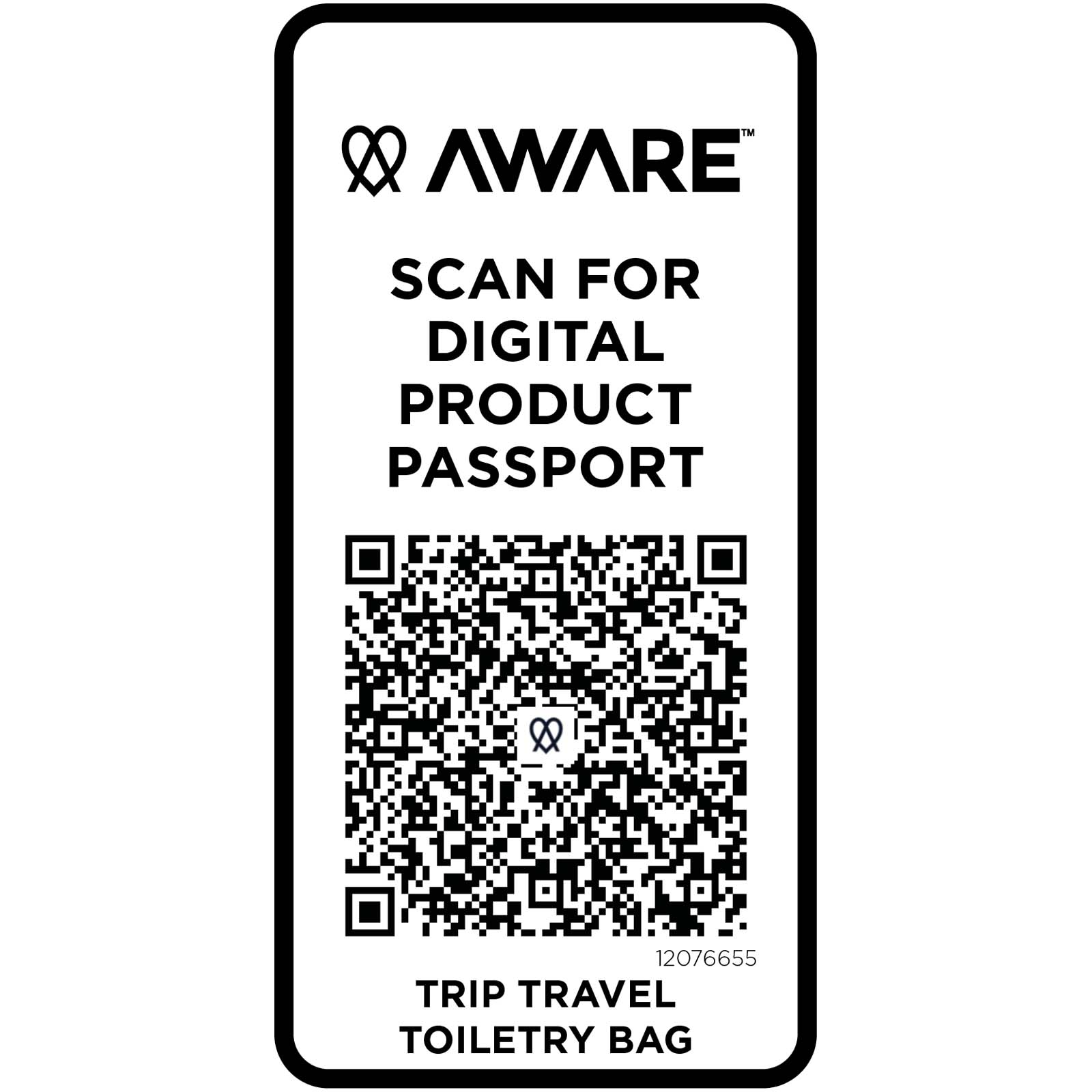 Trip Aware™ recycled travel toiletry bag 6L