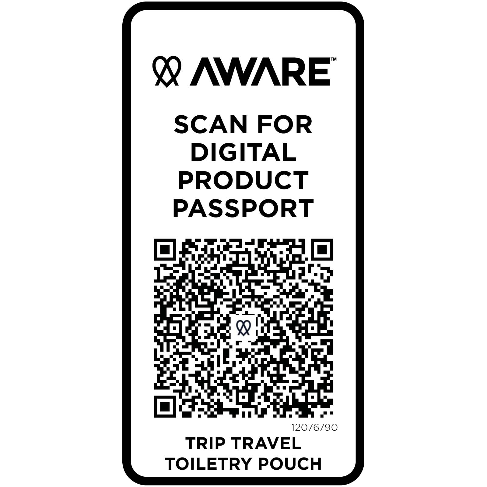 Trip Aware™ recycled travel toiletry pouch 2L