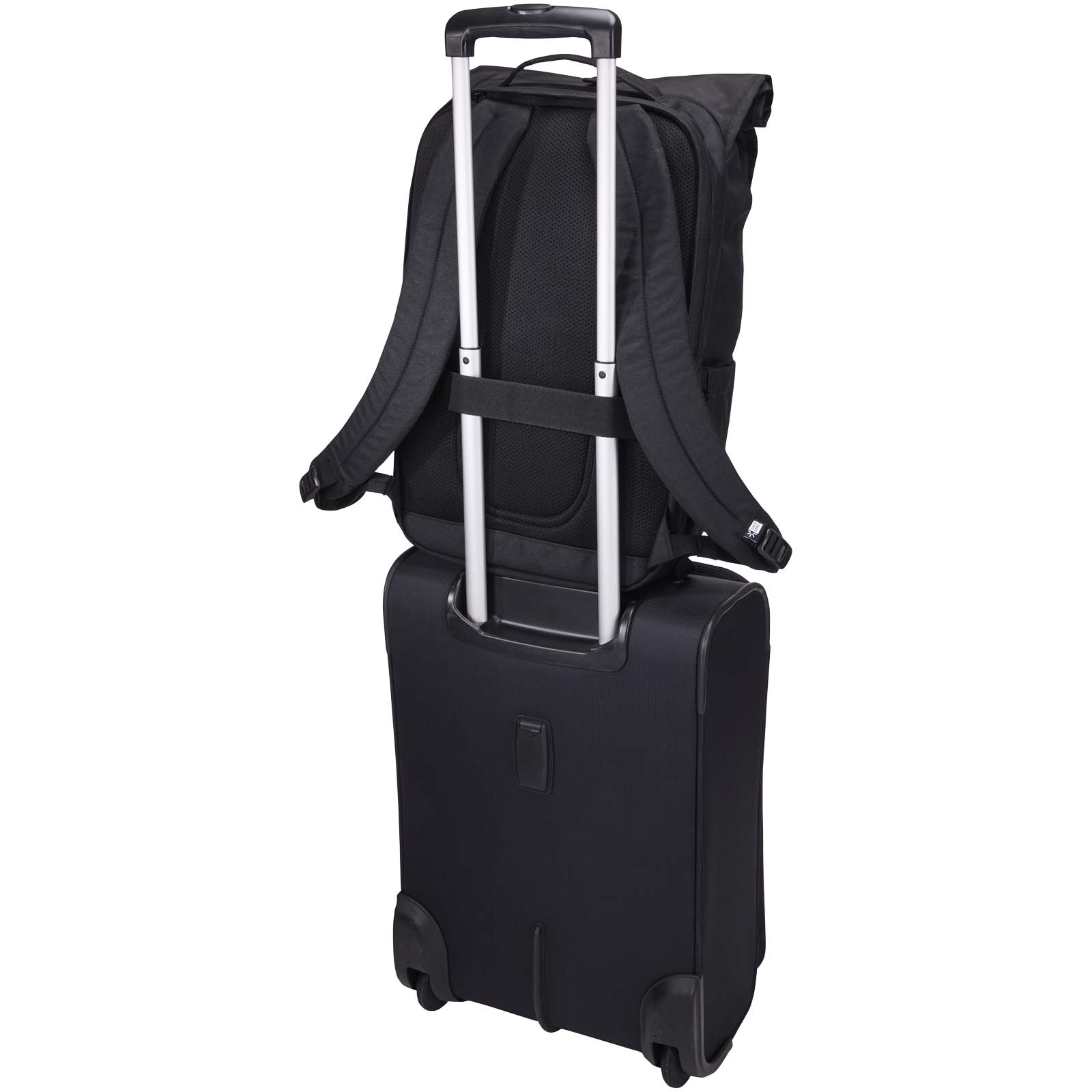 Case Logic Variate 17″ recycled expandable roll-top laptop backpack