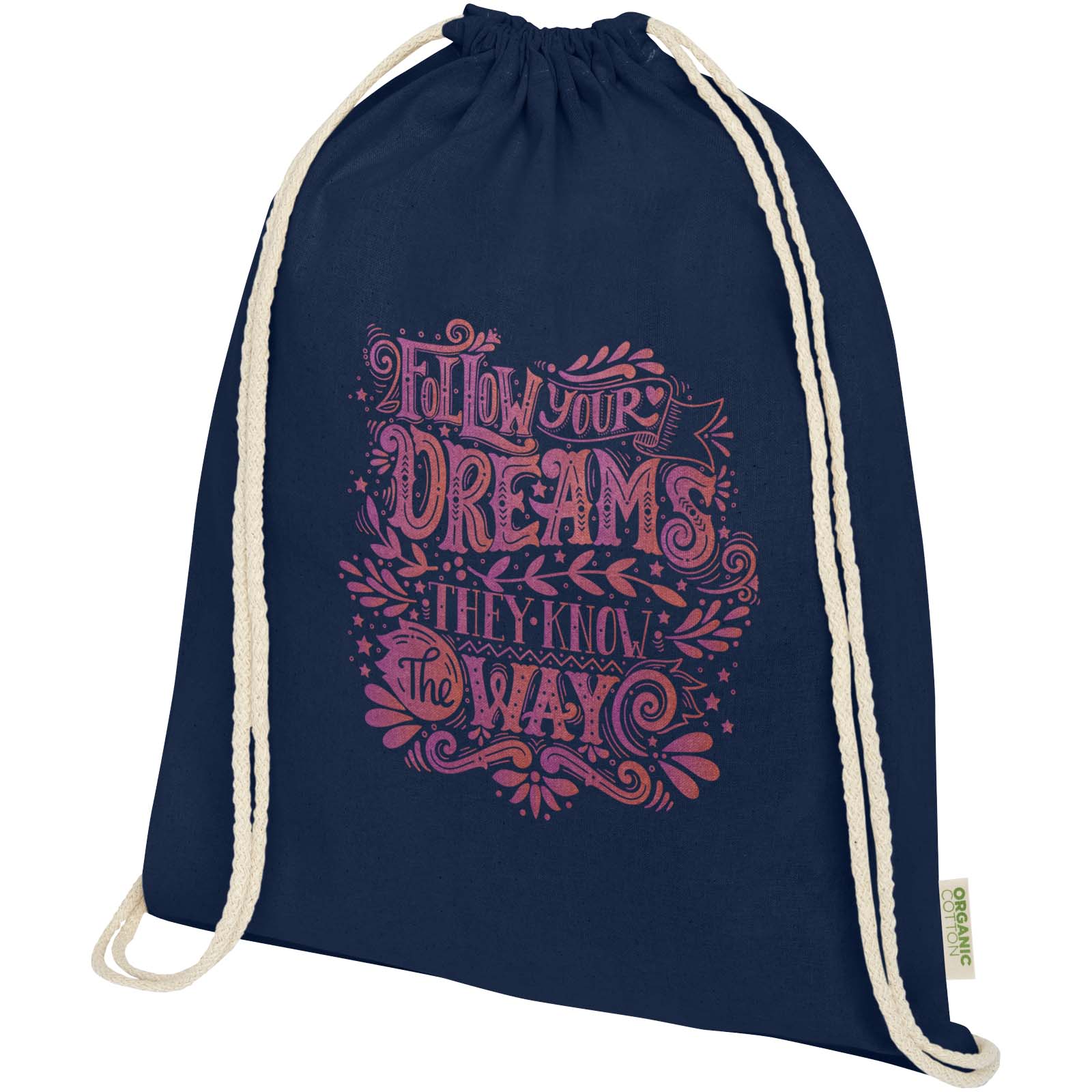 Odisha 140 g/m² OCS organic drawstring bag 5L