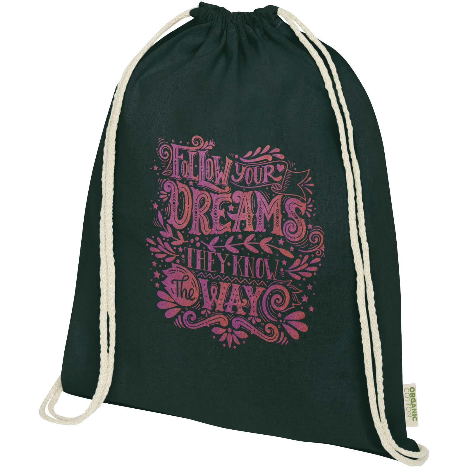 Odisha 140 g/m² OCS organic drawstring bag 5L