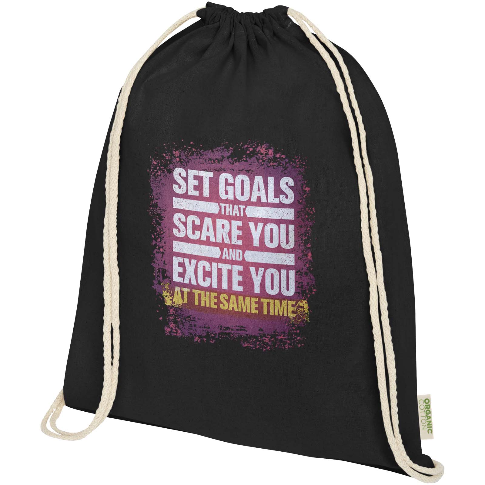 Odisha 140 g/m² OCS organic drawstring bag 5L