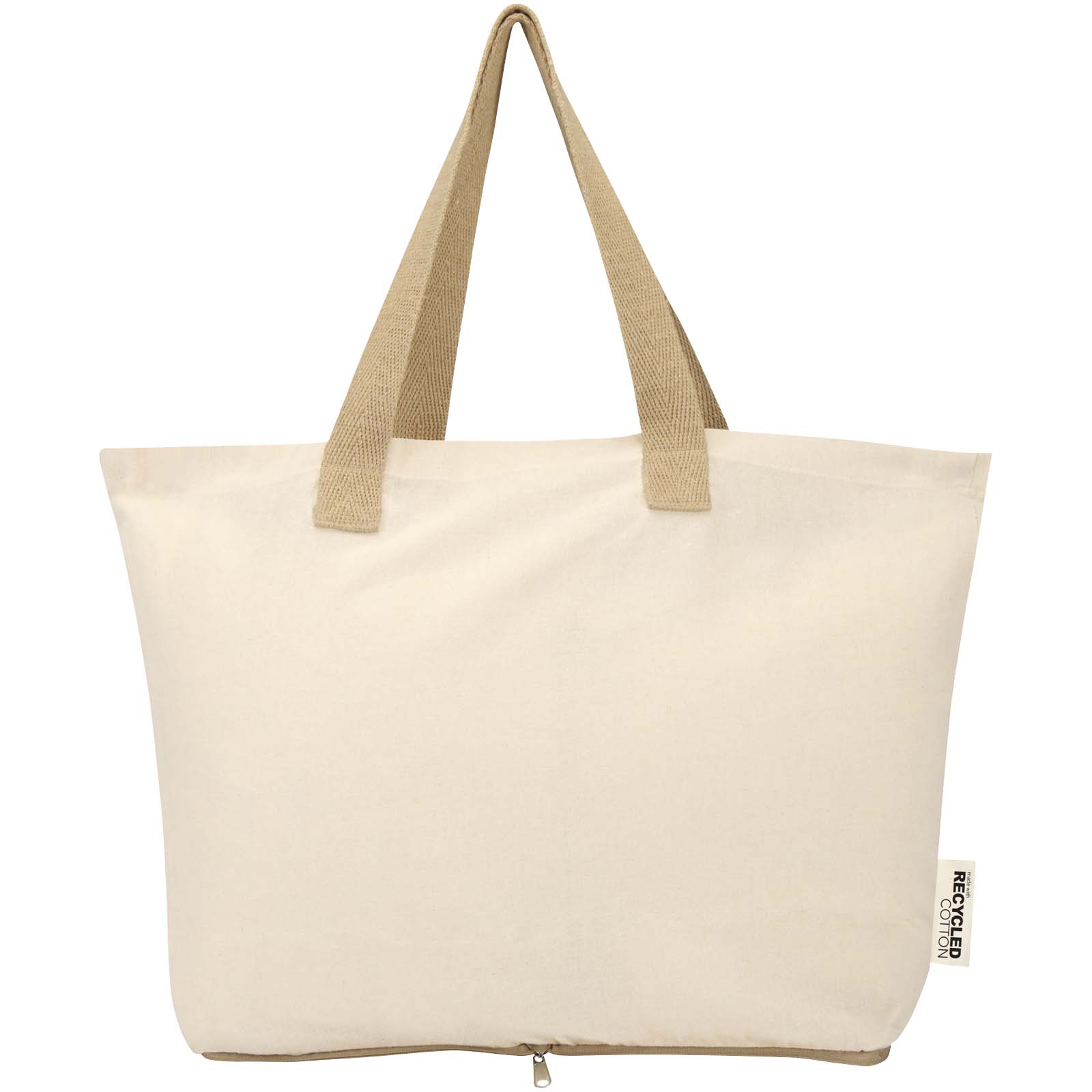Sierra 140 g/m² GRS recycled foldable cotton tote bag 12L
