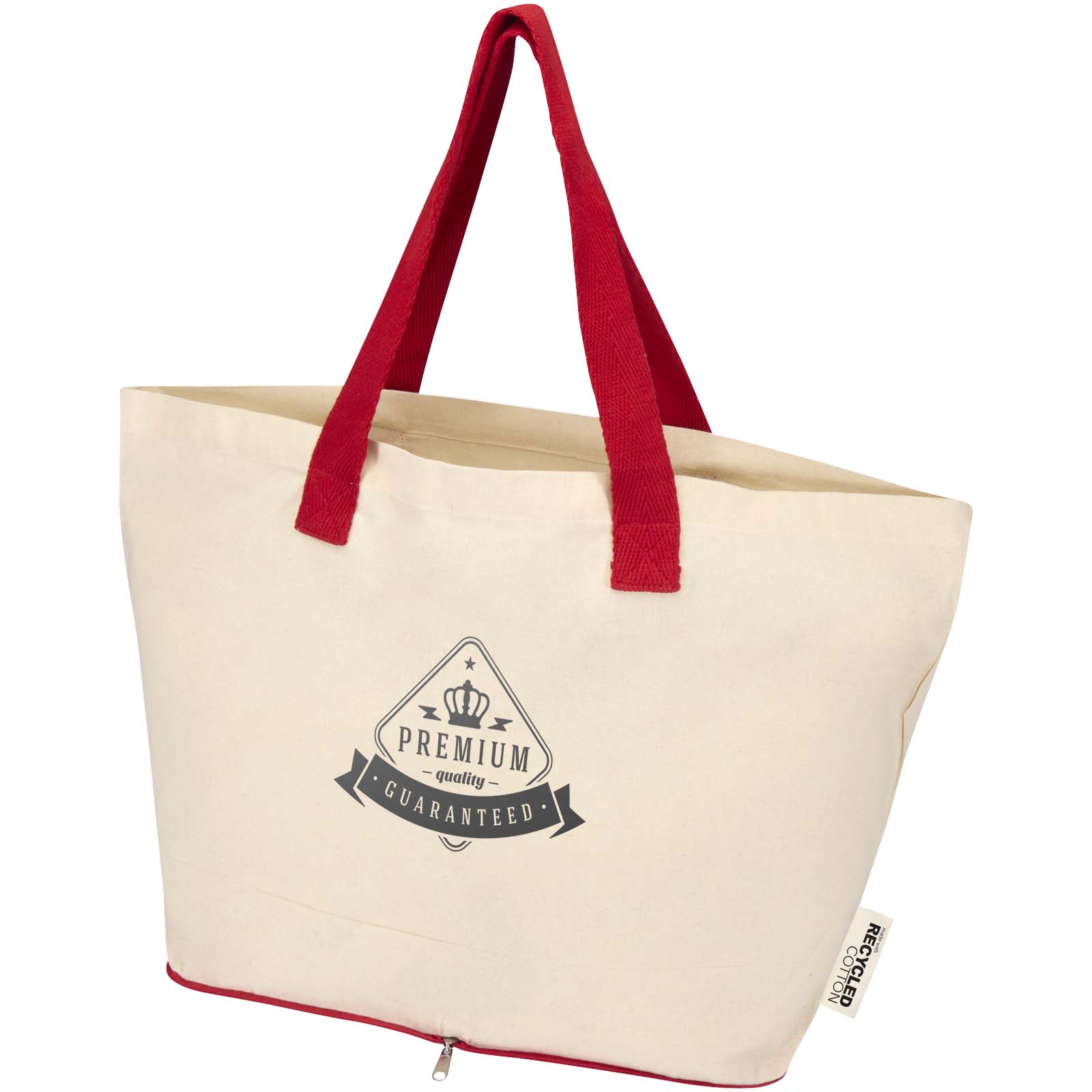 Sierra 140 g/m² GRS recycled foldable cotton tote bag 12L