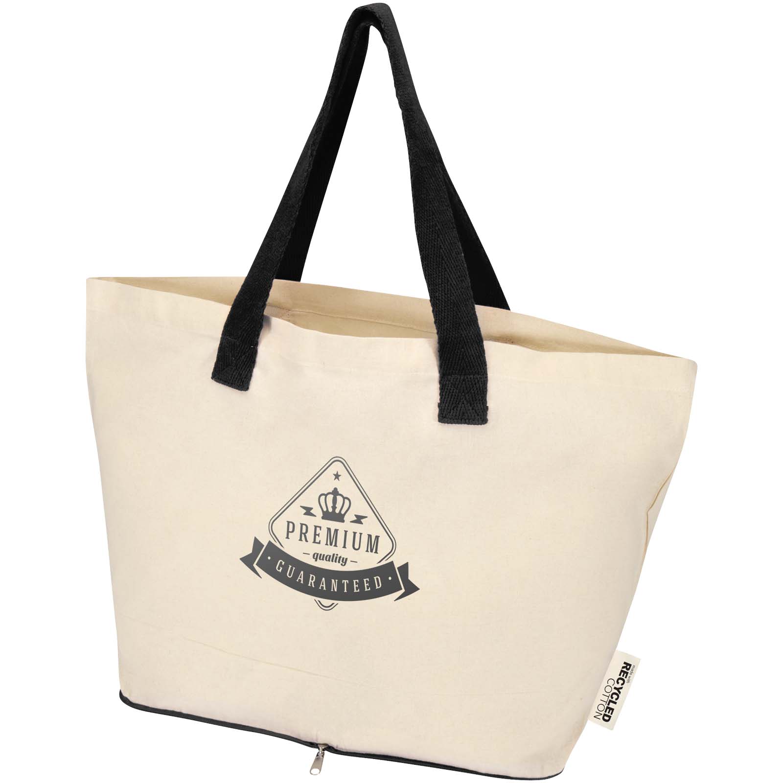 Sierra 140 g/m² GRS recycled foldable cotton tote bag 12L