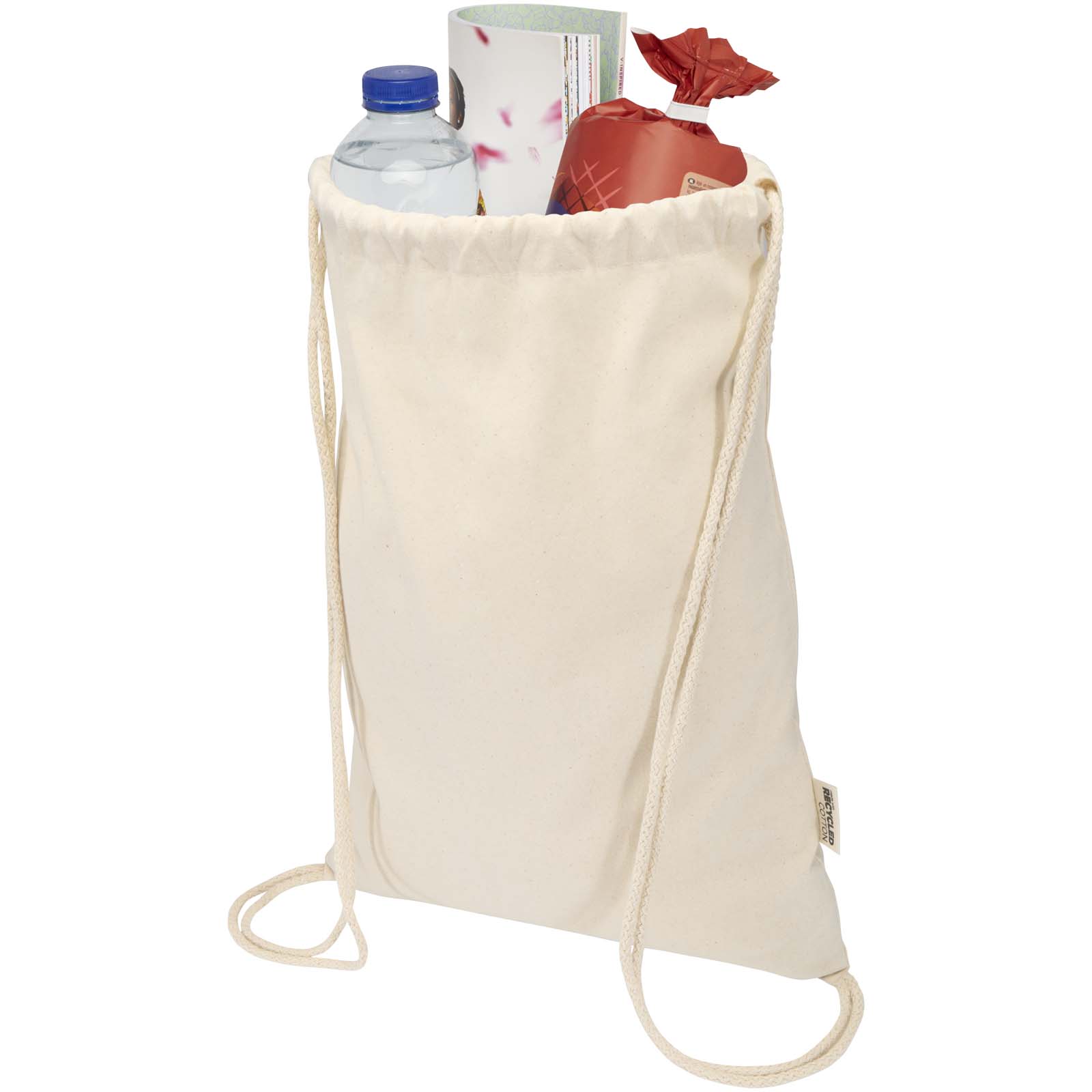 Peru Blend 180 g/m² GRS recycled drawstring bag 5L