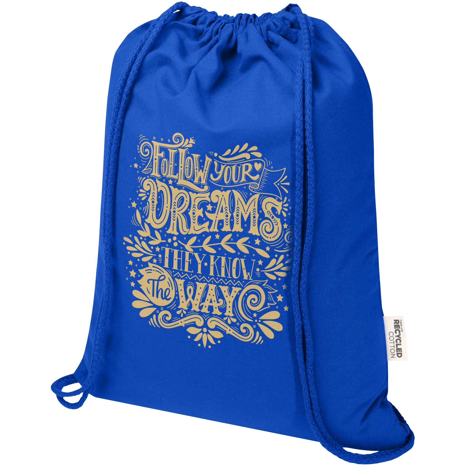 Peru Blend 180 g/m² GRS recycled drawstring bag 5L