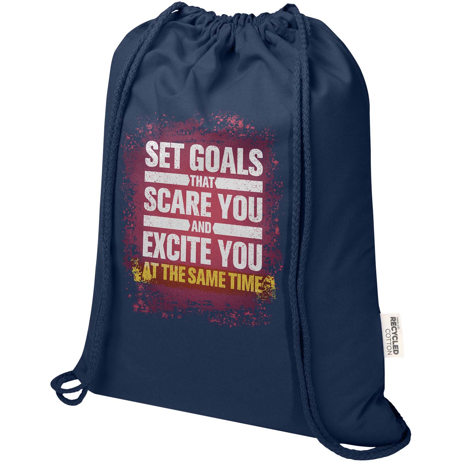 Peru Blend 180 g/m² GRS recycled drawstring bag 5L