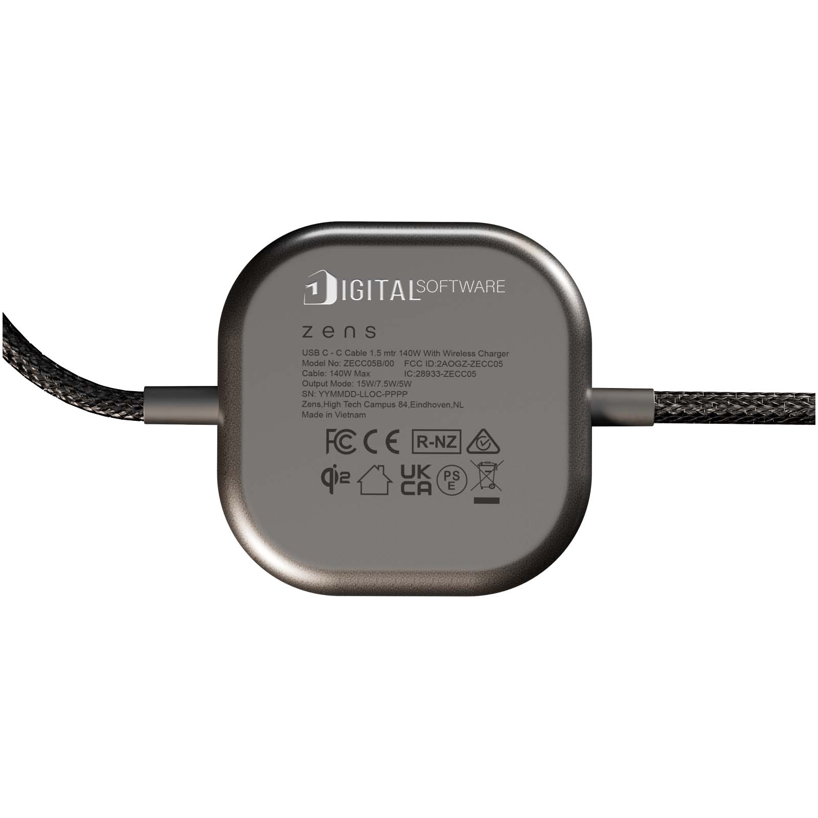 Zens Pro 2 140W USB-C 2-in-1 charging cable