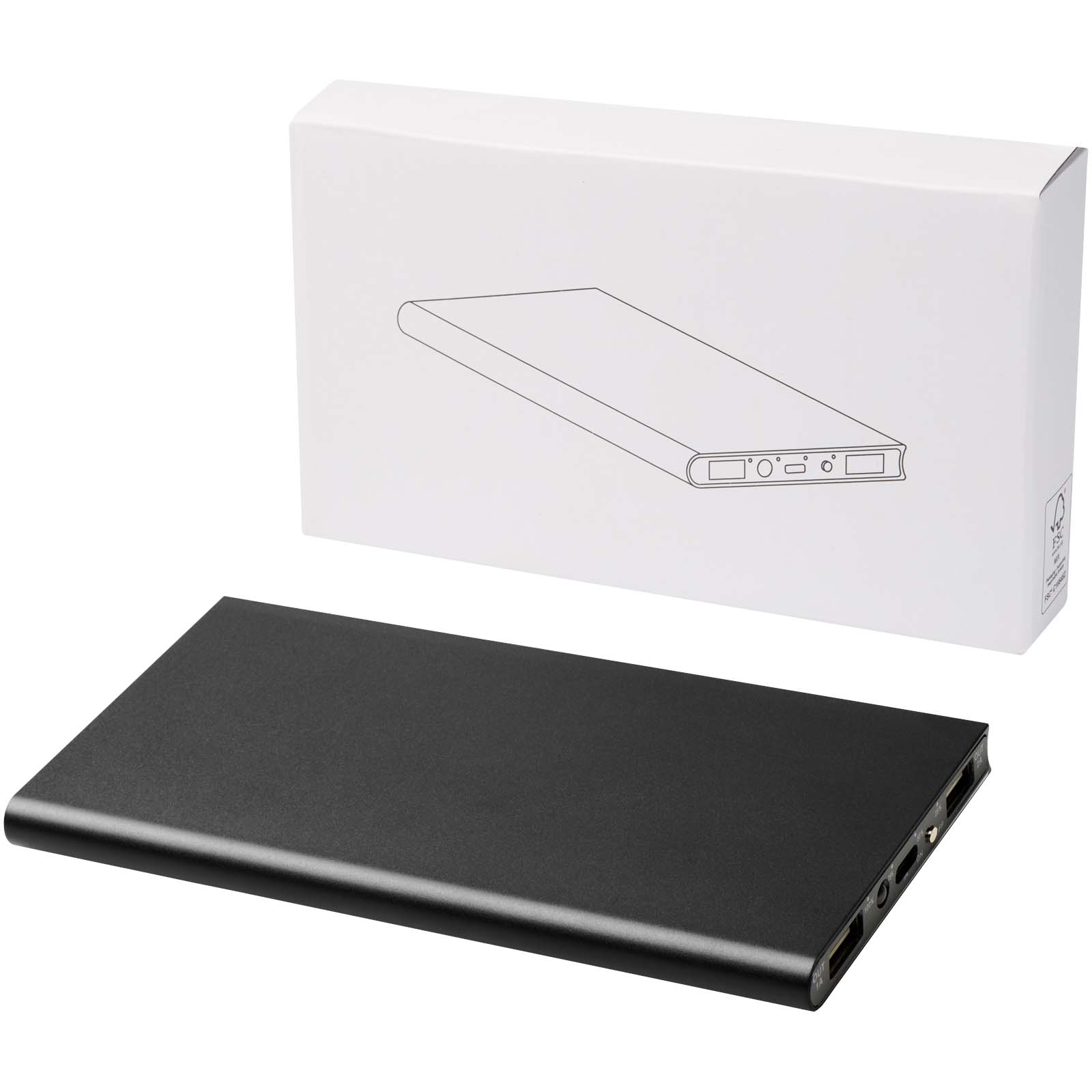 Plate 8000 mAh aluminium power bank