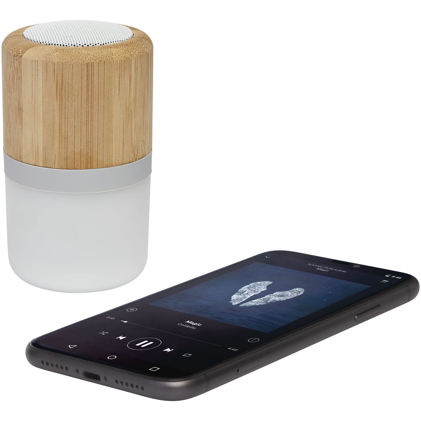 Aurea bamboo Bluetooth speaker with light