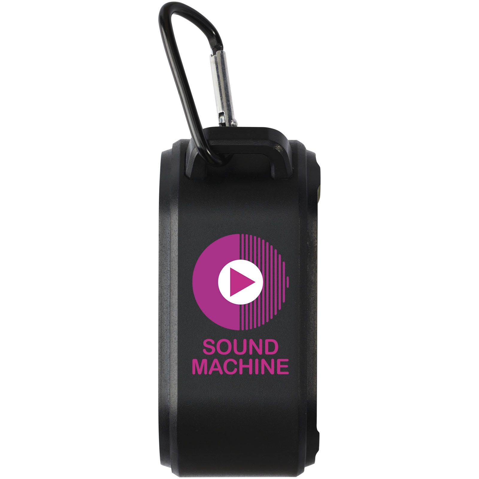 Solo 3W IPX5 RCS recycled plastic solar Bluetooth speaker with carabiner