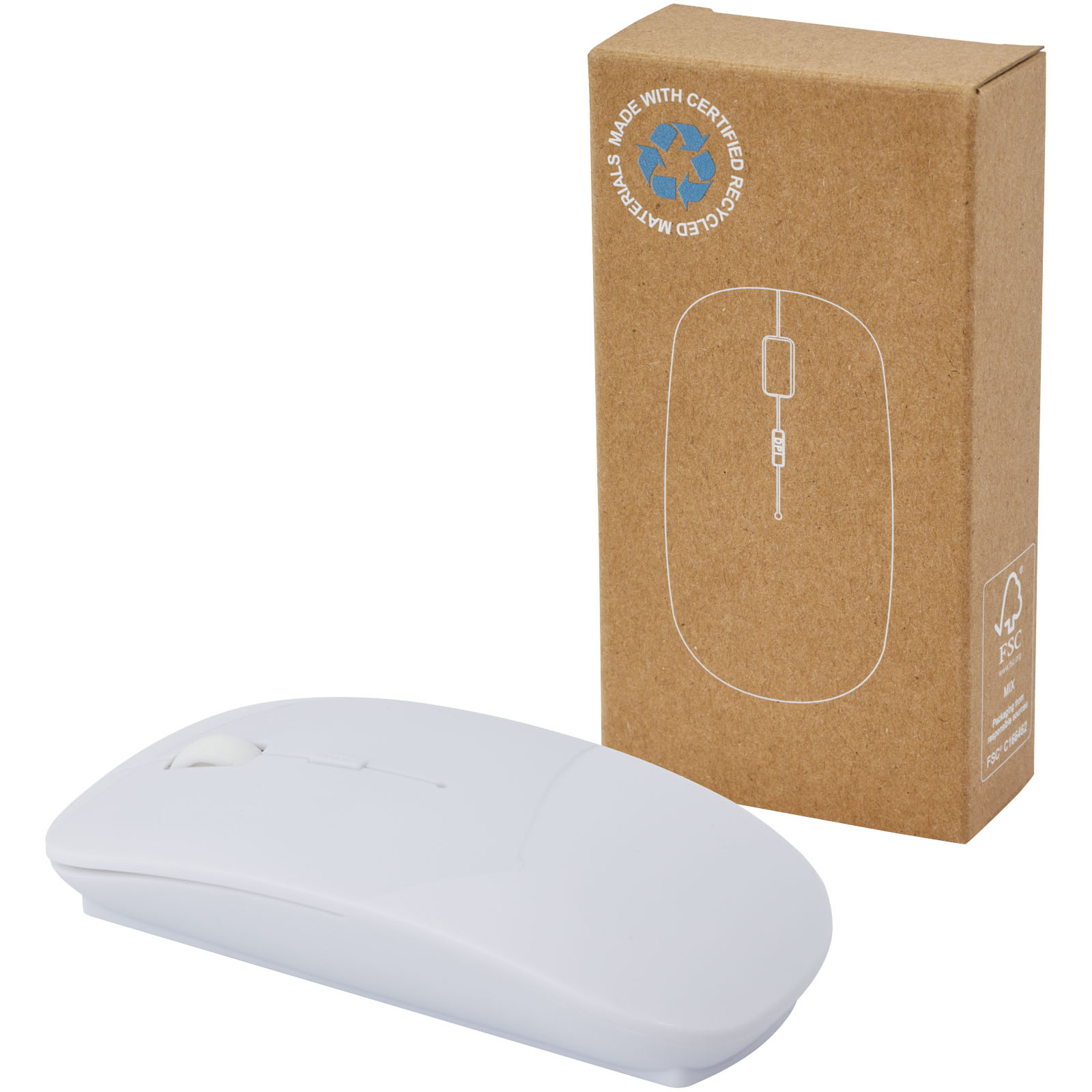 Menlo RCS recycled plastic wireless mouse