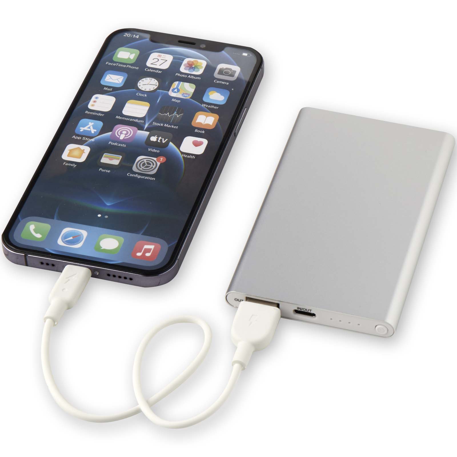 Pep 4000 mAh Type-C recycled aluminium power bank