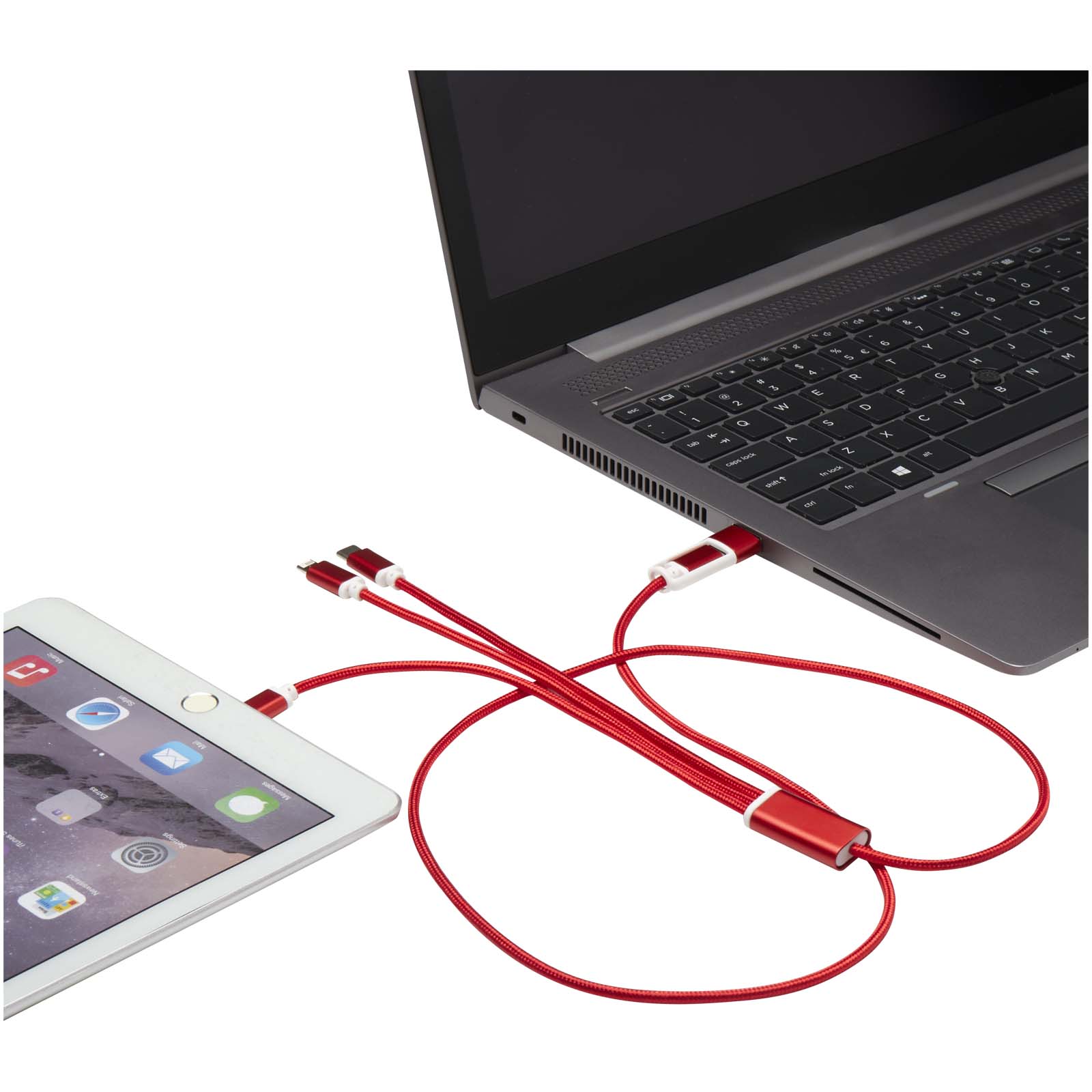 Versatile 5-1 recycled aluminium charging cable