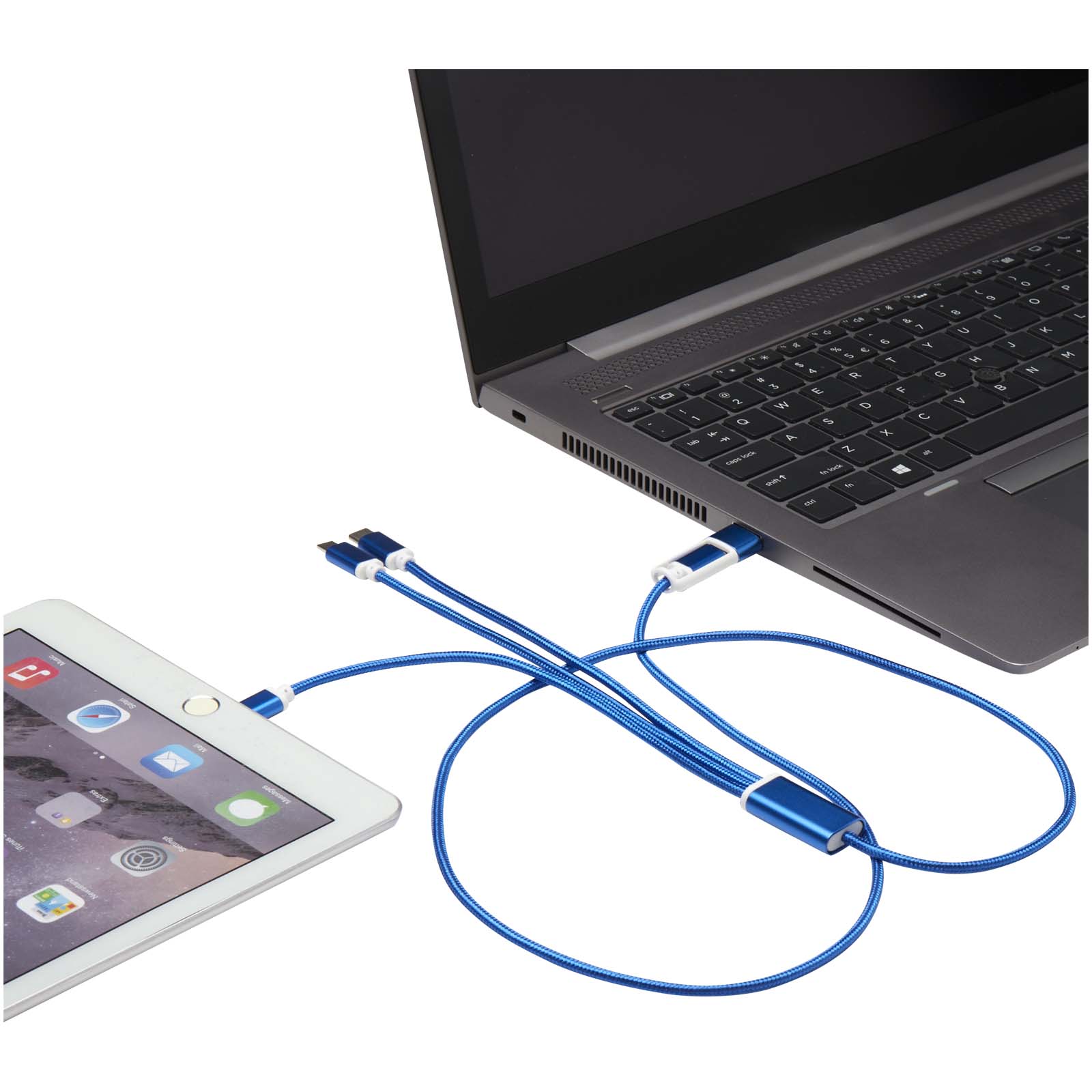 Versatile 5-1 recycled aluminium charging cable