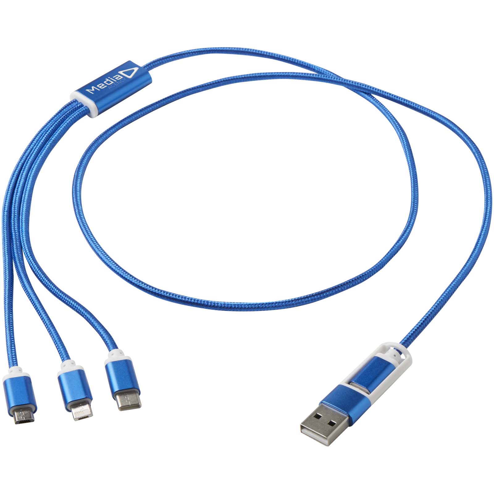 Versatile 5-1 recycled aluminium charging cable