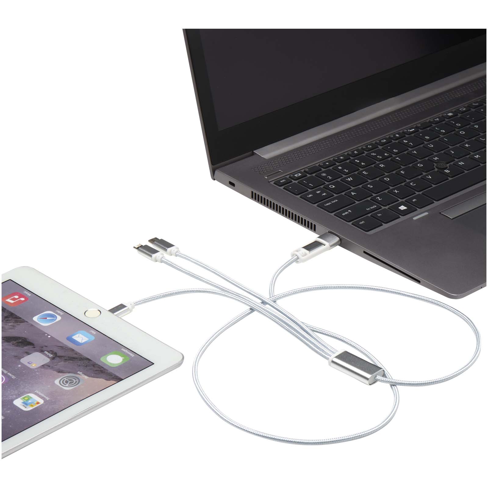 Versatile 5-1 recycled aluminium charging cable