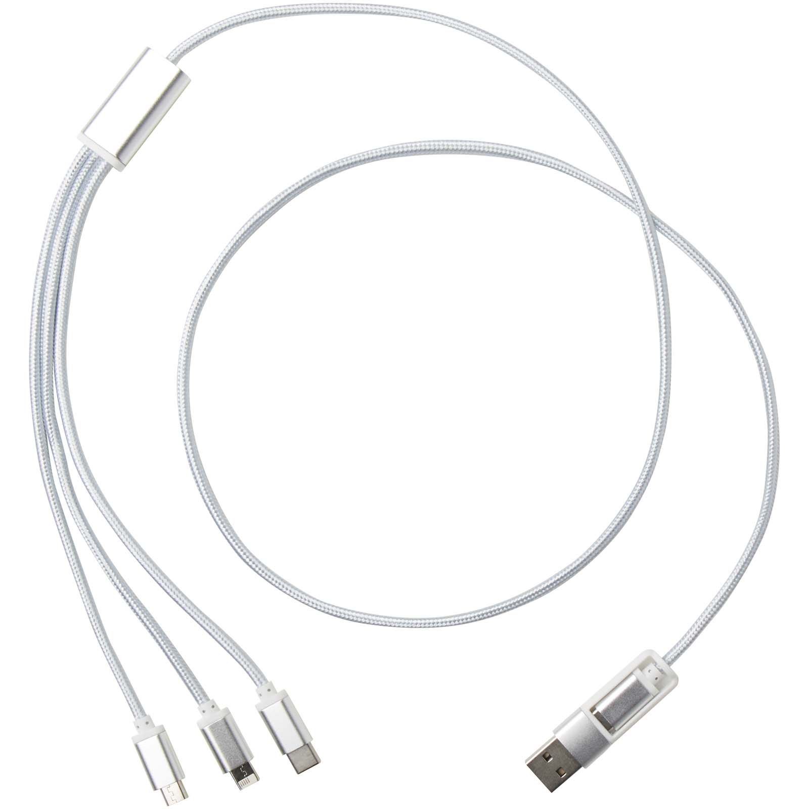 Versatile 5-1 recycled aluminium charging cable