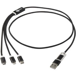 Versatile 5-1 recycled aluminium charging cable