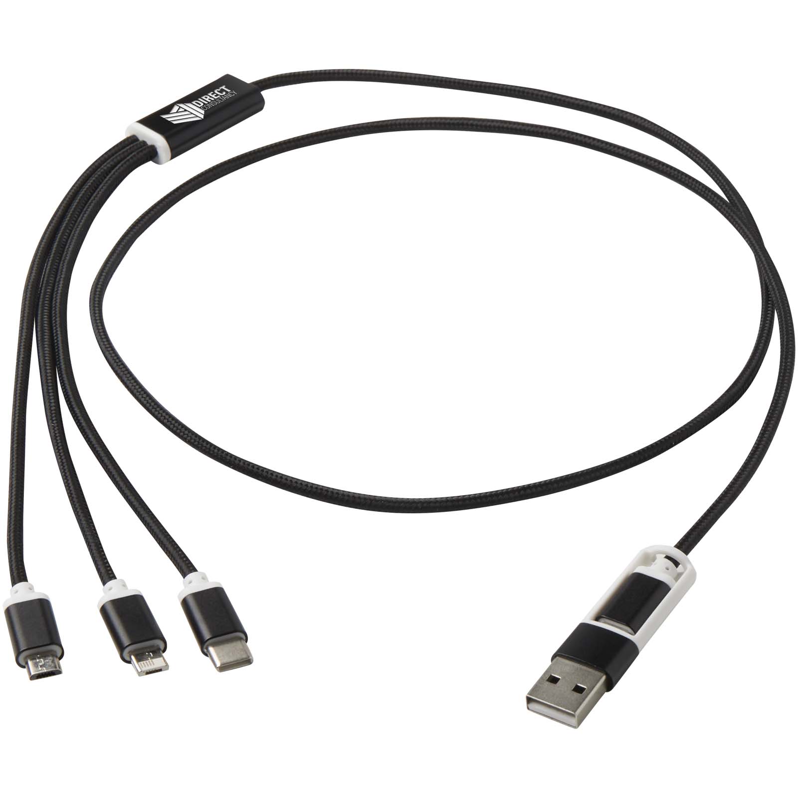 Versatile 5-1 recycled aluminium charging cable