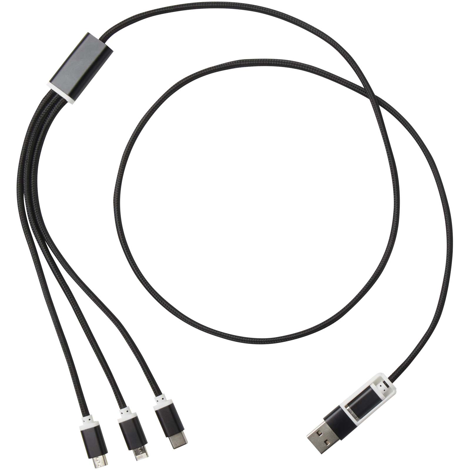 Versatile 5-1 recycled aluminium charging cable